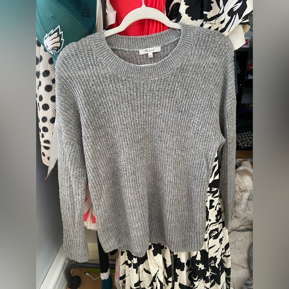 Madewell lightweight grey knit alpaca blend sweater - Picture 2 of 6